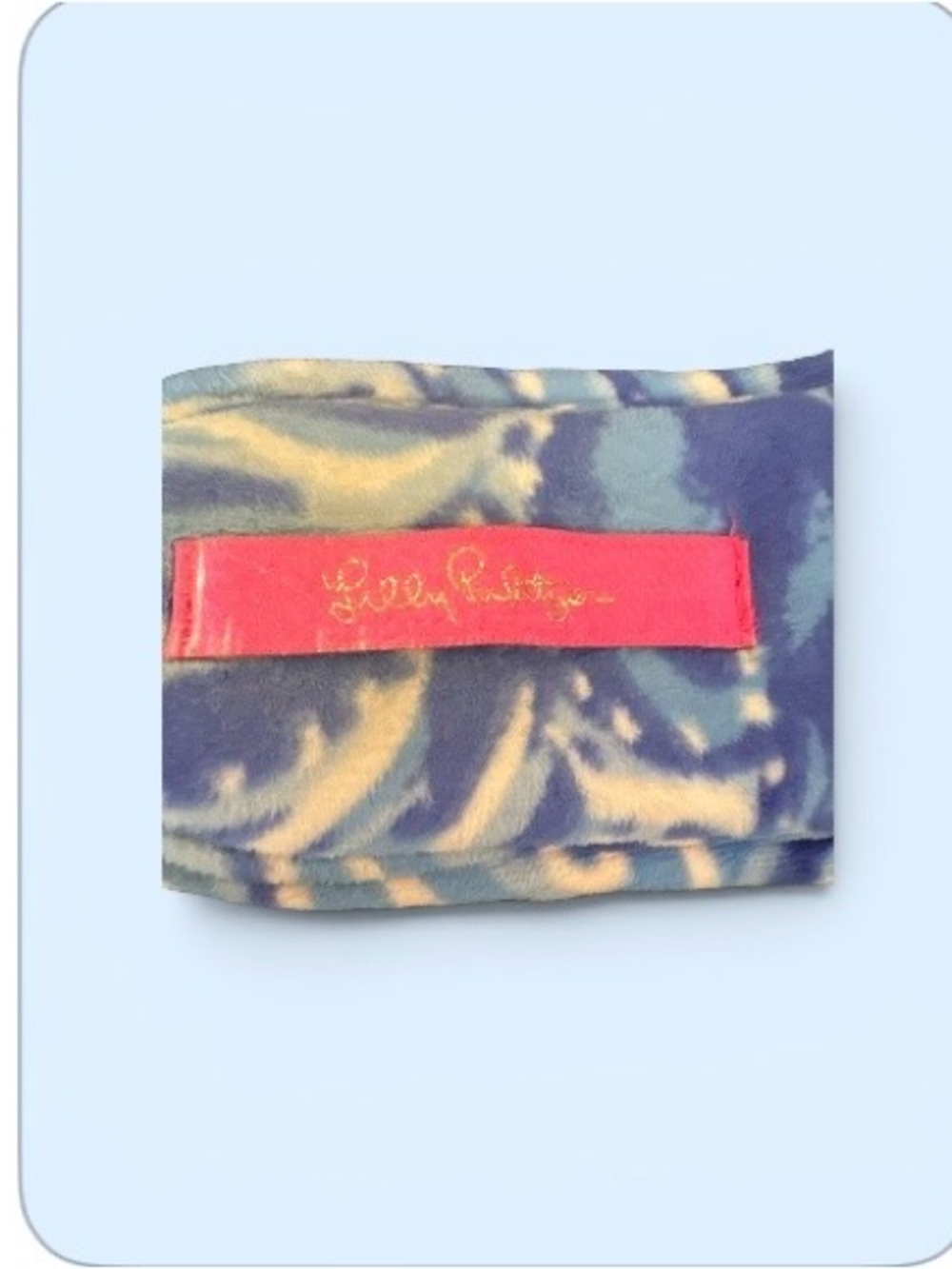 Blue Patterned Knot Slide Slippers - Picture 4 of 6